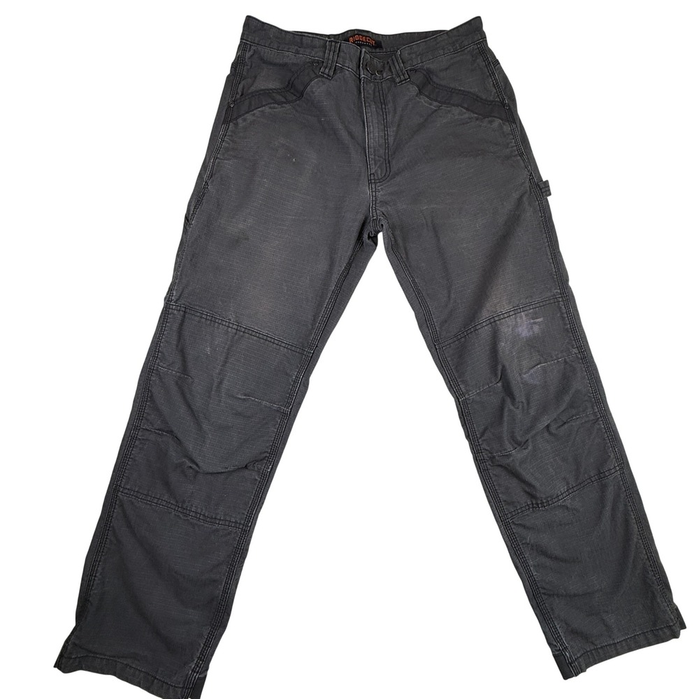 Ridgecut Toughwear Men 34x32 Gray Ripstop Work Pants Cargo Utility Skater Y2K